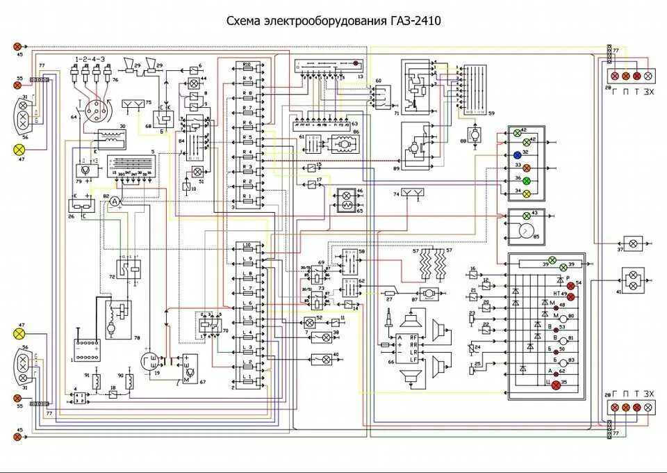 Схема электрооборудования газ 2410. Эл схема газ. Схема проводки газ 24. Электрическая схема газ 3307. Схема электропроводки газ 2410.
