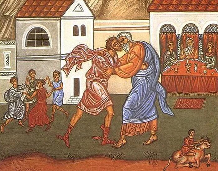 Притча о блудном сыне содержание. Неделя о блудном сыне. евангелие неделя о блудном сыне. притча о блудном сыне икона фреска. неделя о блудном сыне икона.