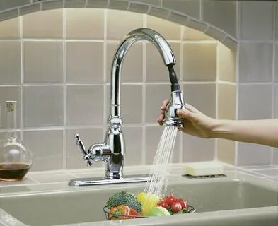 Смеситель для кухни с выдвижной лейкой