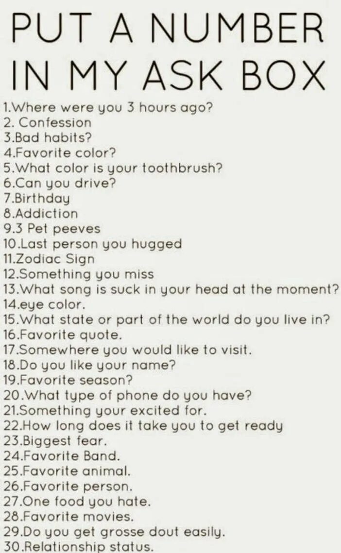Send me number your
