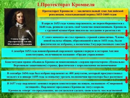 Диктатура кромвеля в англии