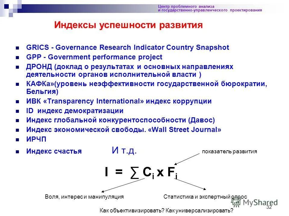 индекс проектный