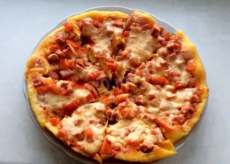 Пицца Минутка на сковороде рецепт фото пошагово и видео - 1000.menu