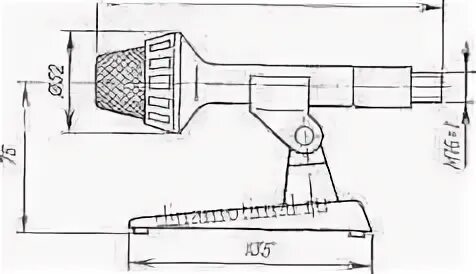 Микрофон МД 78 А. Микрофон чертеж.