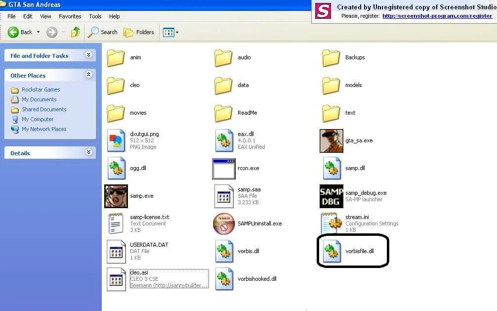 Copy dll to program folder. Файл гта сан. файлы гта сан андреас. папка гта сан андреас. vorbisfile.dll для gta san andreas.