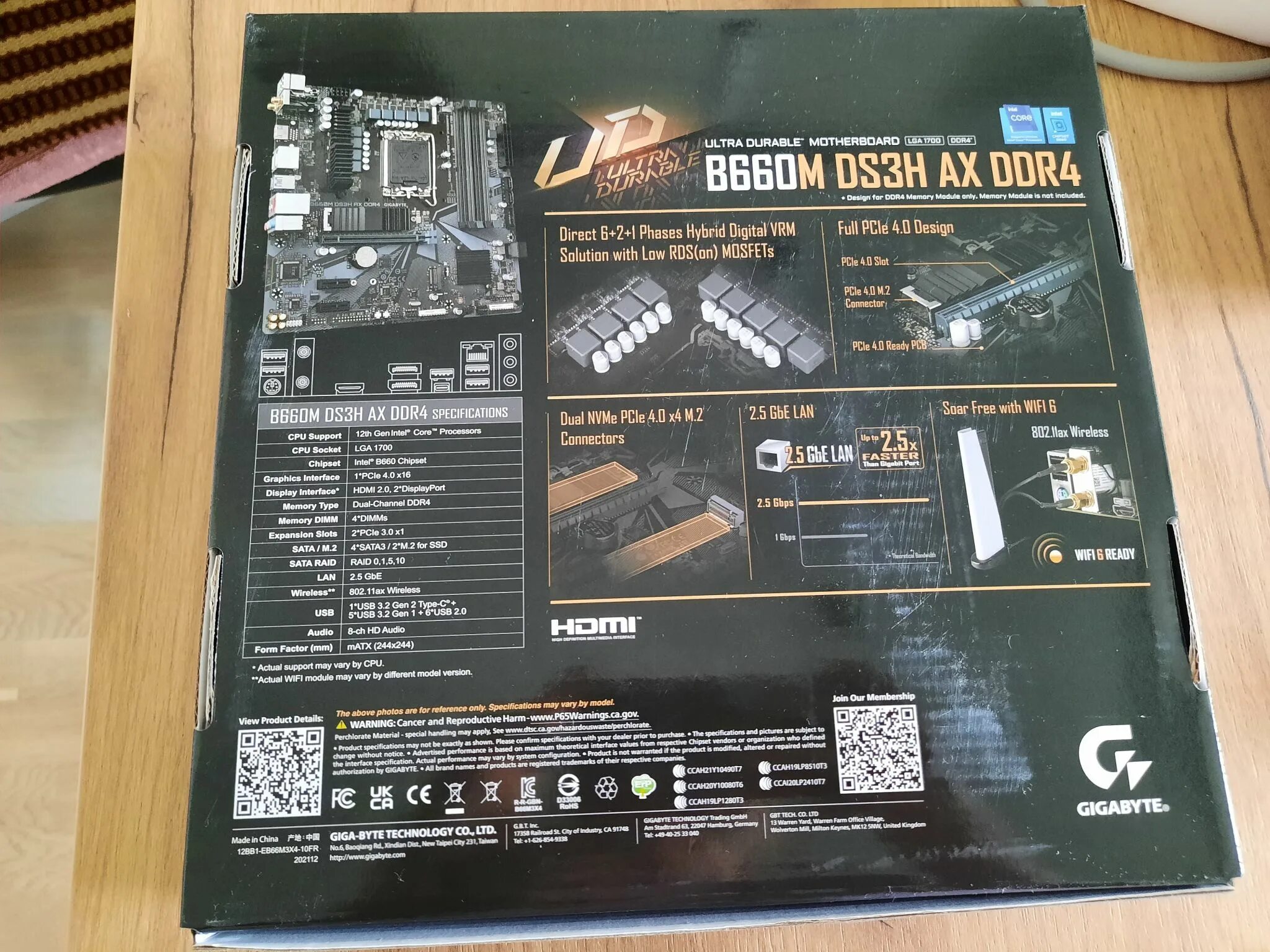 B660m gaming ax ddr4