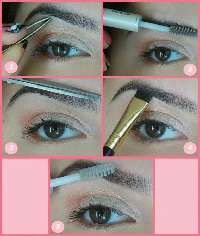 Правильные брови. Правильное рисование бровей. Коррекция формы бровей пошагово. Красиво покрасить брови. Пошаговая коррекция бровей.