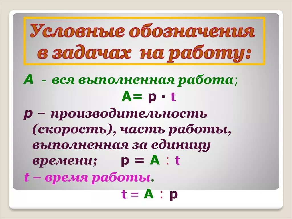 Задачи на работу математика формулы. Задачи на работу обозначения. задачи на совместнуюрабтту. обозначение производительности в математике. обозначение работы в математике.