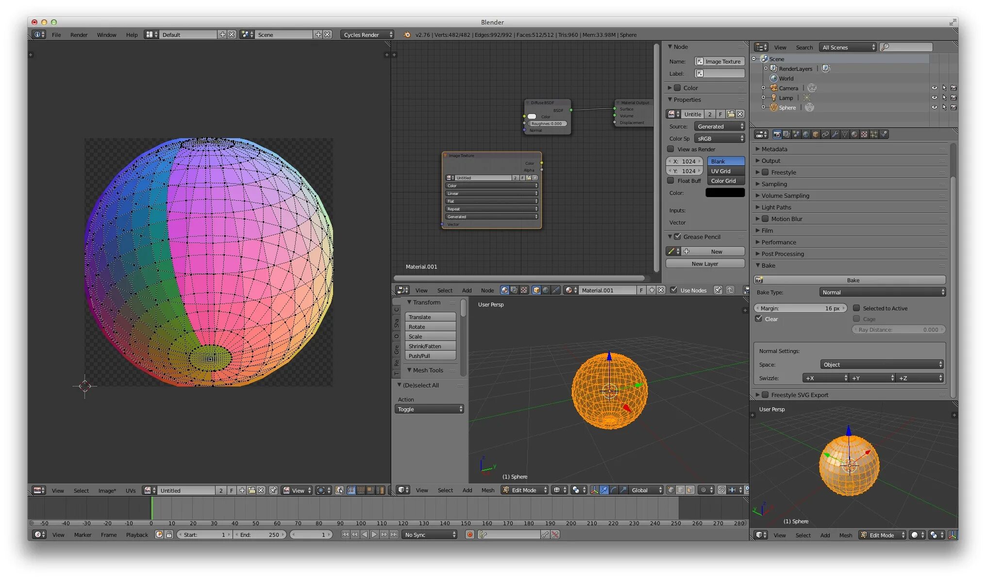 Normal mapping blender. Normal mapping blender