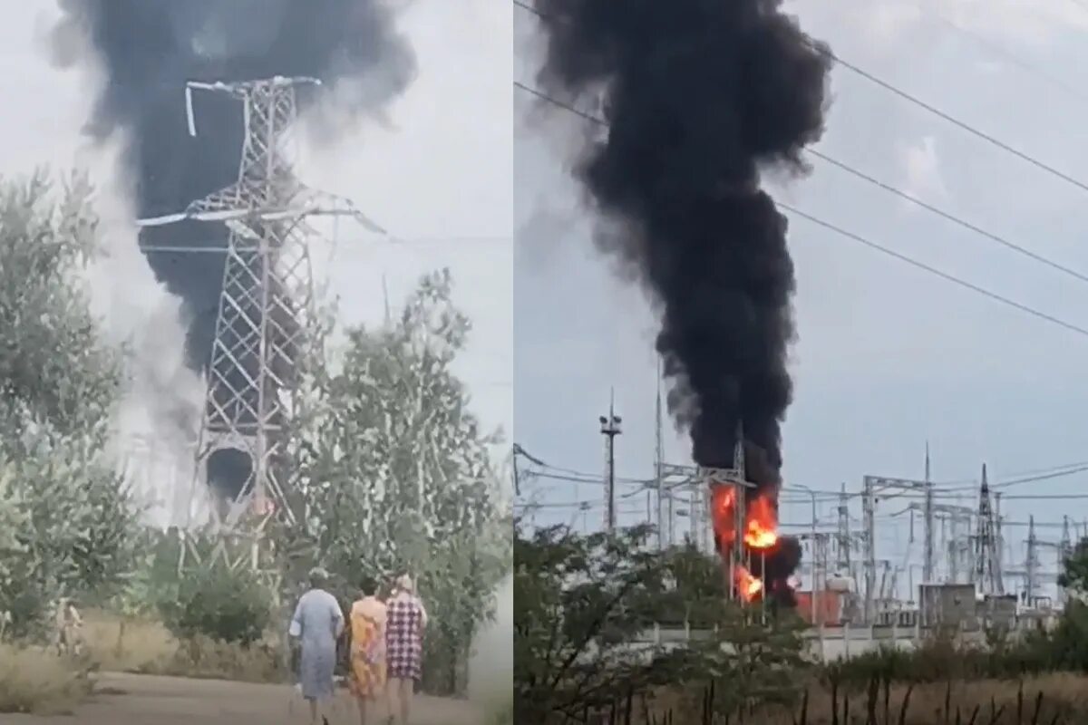 Пожар в новофедоровке. Взрыв подстанции. Взрыв трансформаторной подстанции. Взрыв в Джанкое 2022. Взрывы в Крыму в августе 2022г.