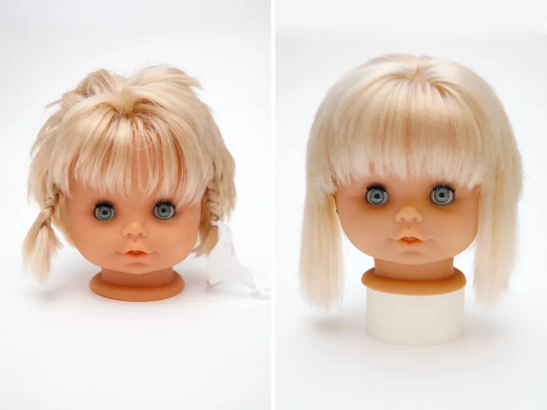 Кукла с короткими волосами. Волосы для старых кукол. Волосы для Советской куклы. Прическа старой кукле.