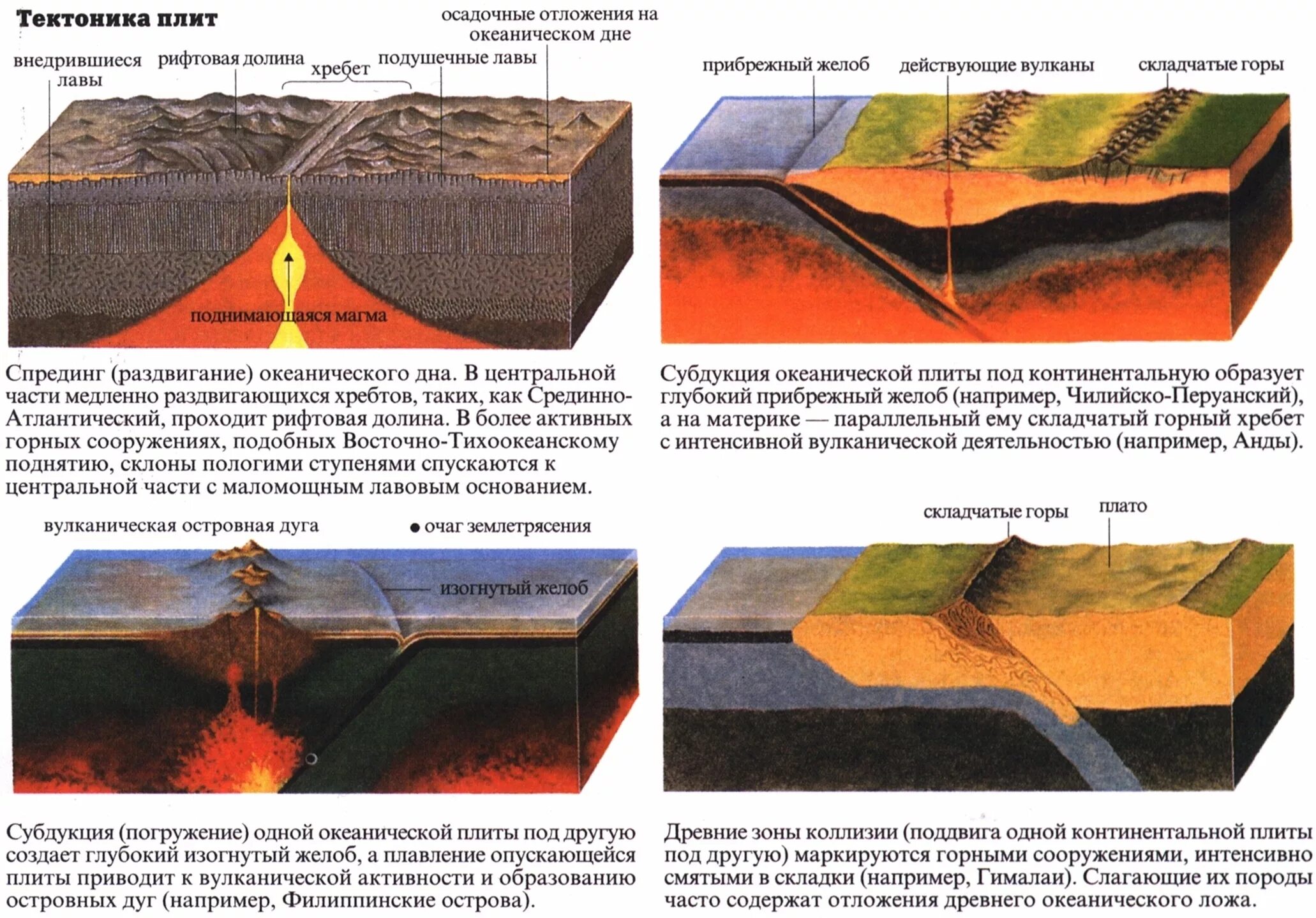 Столкновение литосферных плит. Тектоника литосферных плит коллизия. Столкновение океанической и материковой литосферных плит. Столкновение океанических литосферных плит. Литосферные плиты землетрясения и вулканы