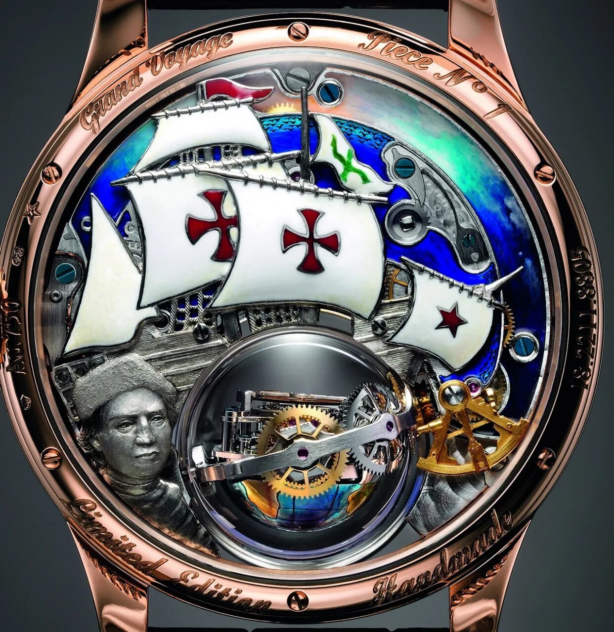 Zenith Christophe Colomb Grand Voyage. Наручные часы с морской тематикой. Часы с прозрачным циферблатом.