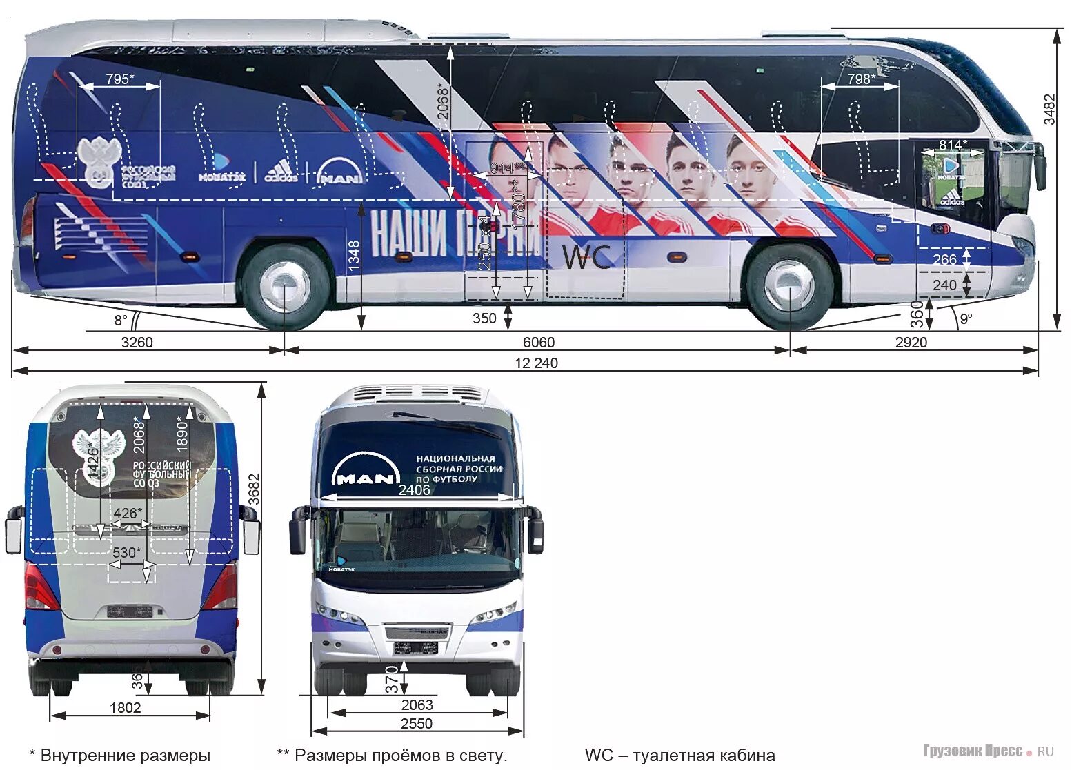 Какая длина автобуса. Автобус Неоплан габариты. Автобус Неоплан n216h. Габариты Неоплан 116. Автобус Неоплан 1216.