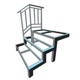 Металлический каркас ступеней