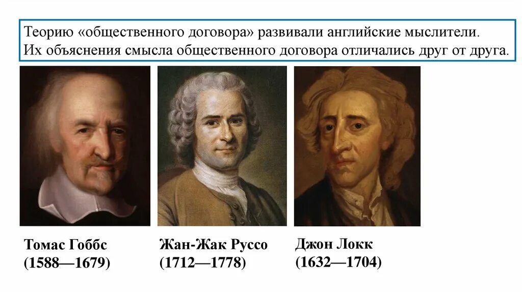 Идея общественного договора. Естественное право основатели. Договорная теория Гоббса.