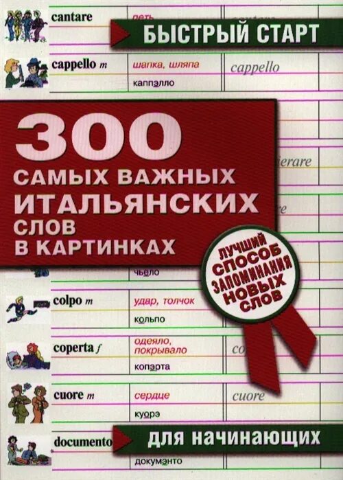 Текст на итальянском для начинающих. 300 Самых важных английских слов в картинках. Итальянские слова. Картинка итальянский для начинающих. 300 Самых важных слов в картинках.