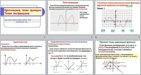 Критические точки функции