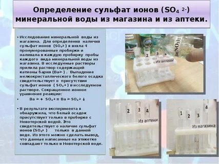 Сульфаты и хлориды в воде