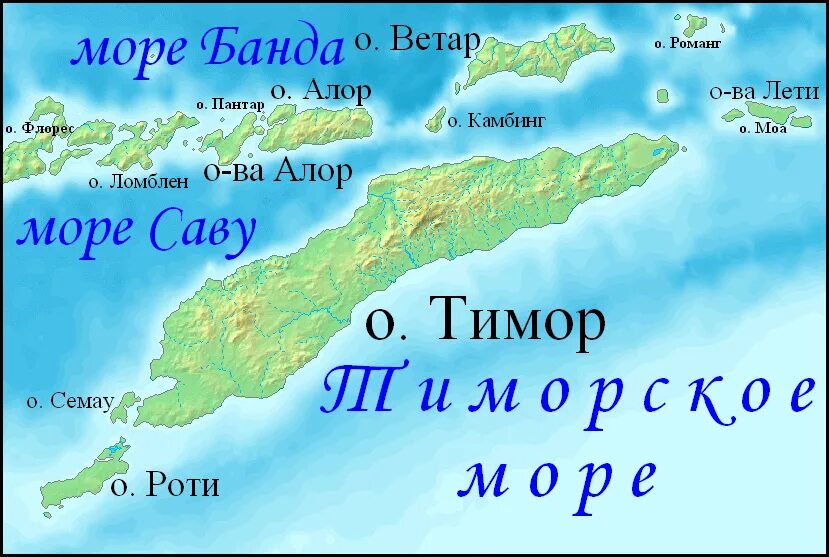 Тимор на карте. Восточный Тимор на карте Азии. Остров Тимор на карте.