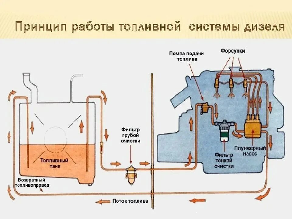 Схема работы топливной системы дизельного двигателя. Система питания дизеля топливом. Топливная система автомобиля устройство и принцип работы. Дизельный двигатель 1с топливная система. Воздух в дизельном топливе