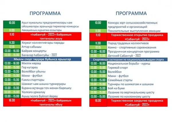 График сабантуев в башкирии 2025 году проведения