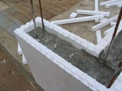 Заливка несъемной опалубки