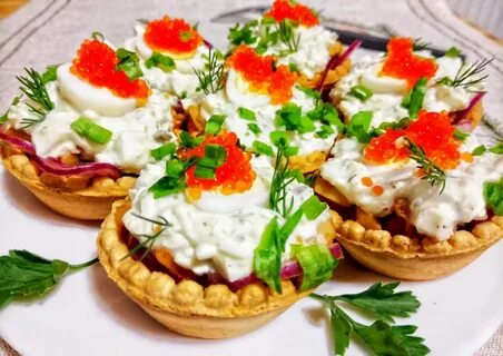 Салаты на новый год в тарталетках рецепты
