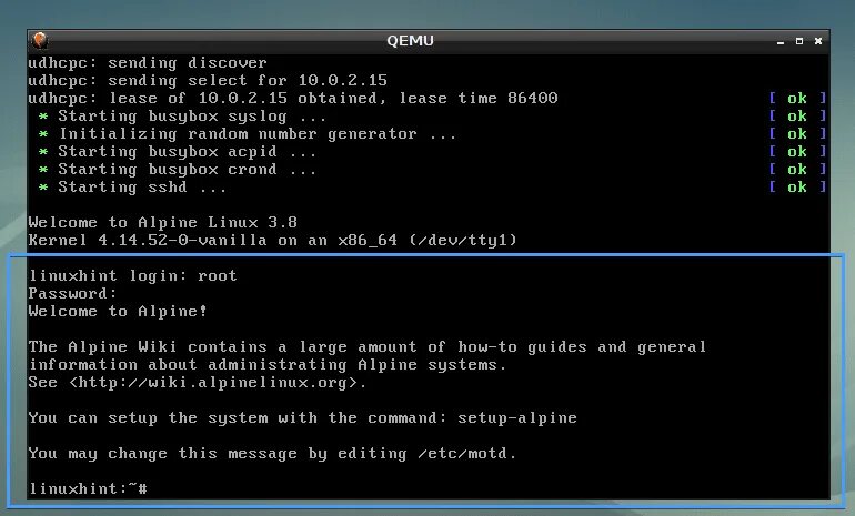 Qemu ubuntu. Qemu linux install code.