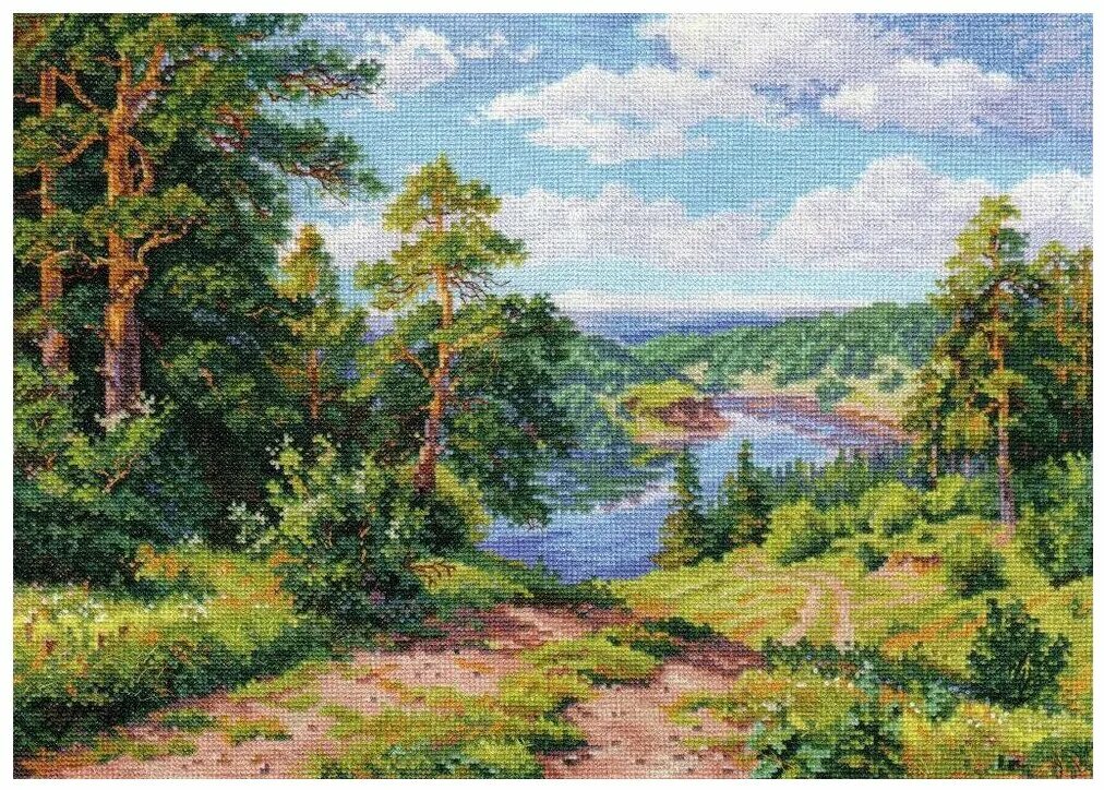 набор для вышивания риолис "пейзаж с водопадом" 1194. вышивка золотое руно домики. озеро в горах риолис отшив. мережка к-103 осенний пейзаж. домик у озера вышивка золотое руно.