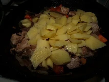 Тушеная картошка с мясом пошаговый рецепт