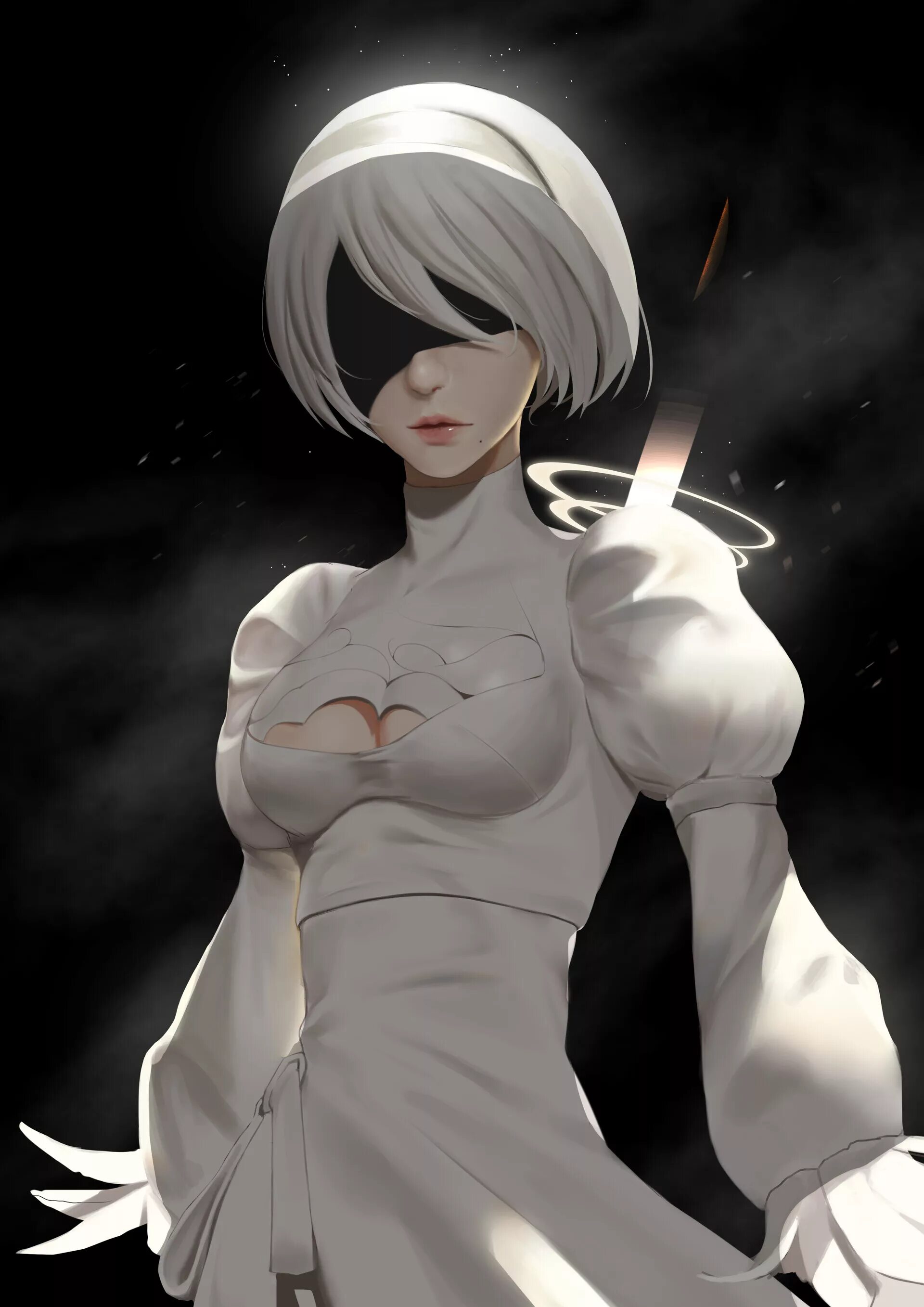 2b automata 18. Ниер автомата 2b. 2 P NIER Automata. NIER Automata b2 +18 арт b2. 2b NIER White.