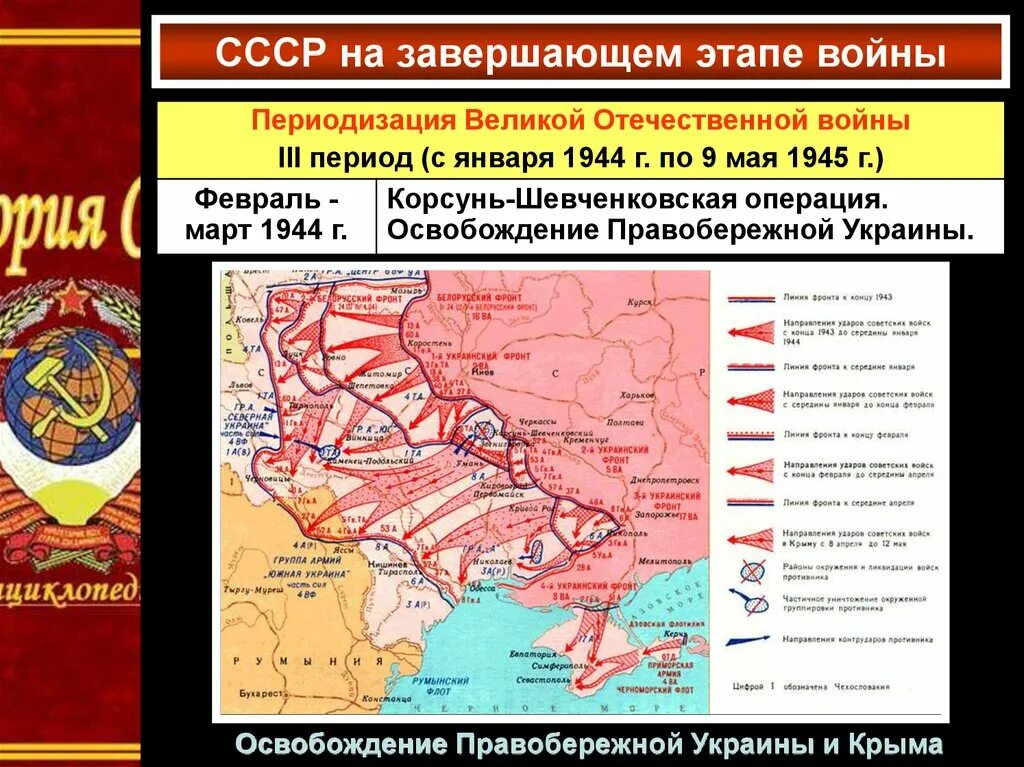 Третий этап великой отечественной. Второй период Великой Отечественной войны 1944-1945. Освобождение Правобережной Украины 1944 карта.