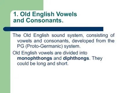 One of the old english