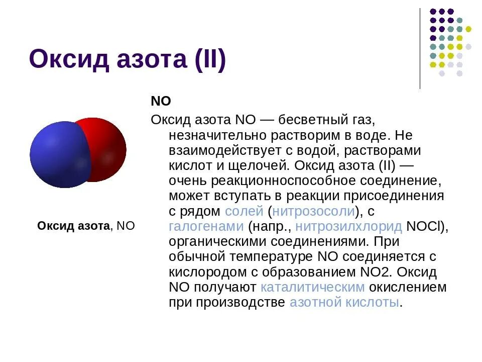 Химическая формула оксида азота