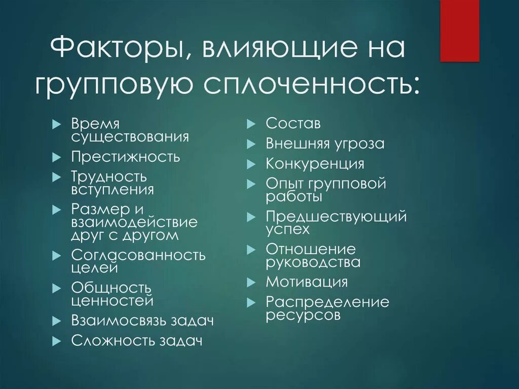 Факторы влияющие на уровень развития