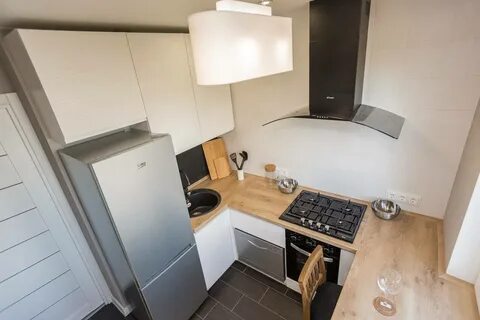 Дизайн маленькой кухни 6 кв м фото с холодильником