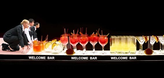 Welcome bar. Велком бар на мероприятие. девушки на welcome в бар.
