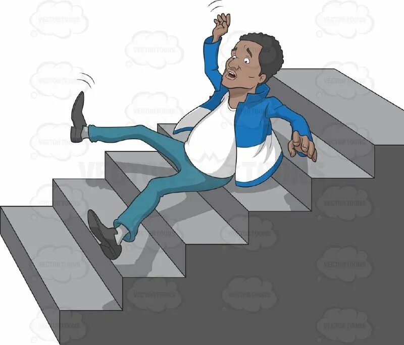 Fall down the steps