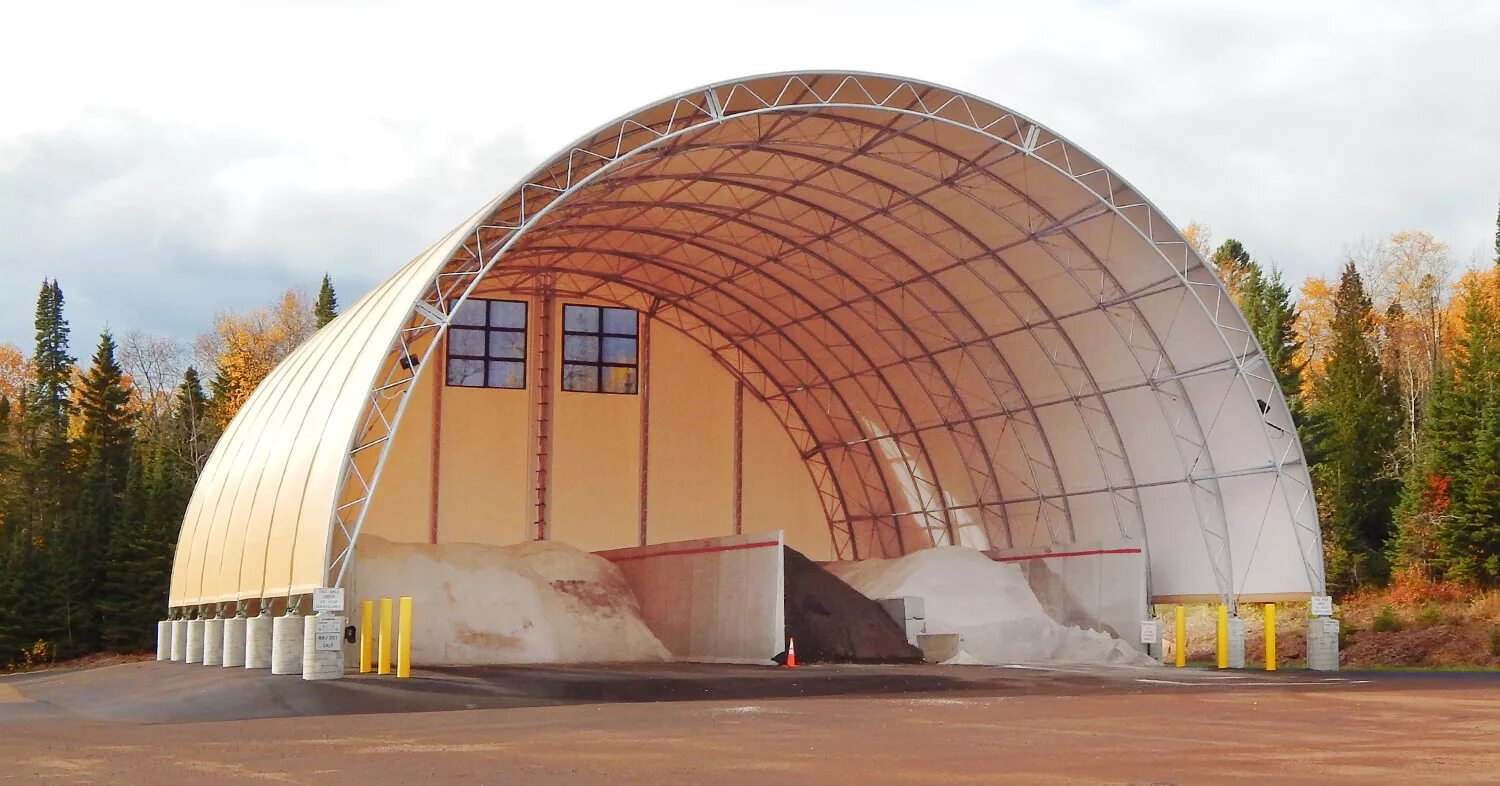 Storage building. Building Fabrics. Storage of Salt.