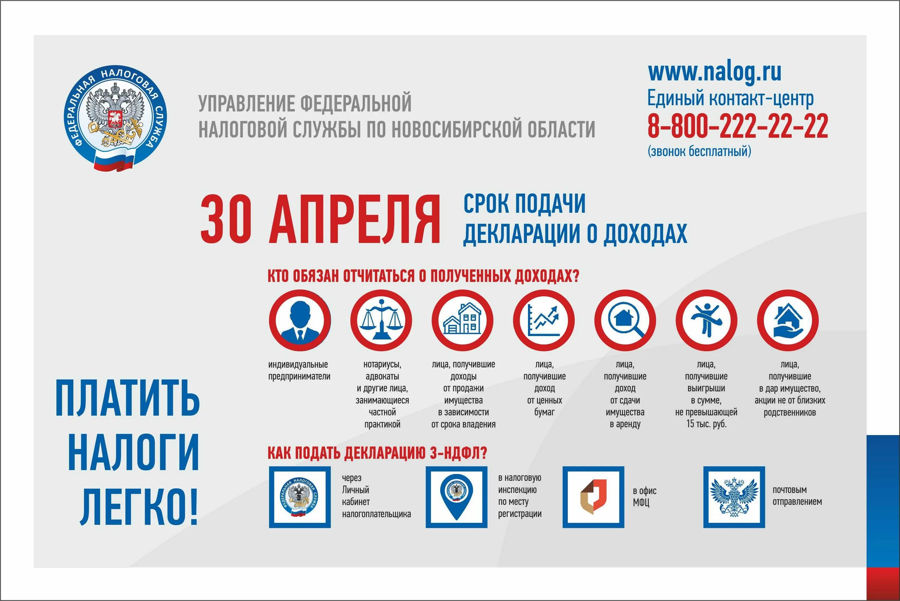 До какого числа отчитаться в налоговую