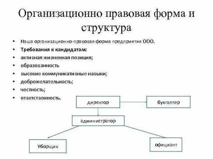 Организационно правовая структура собственности