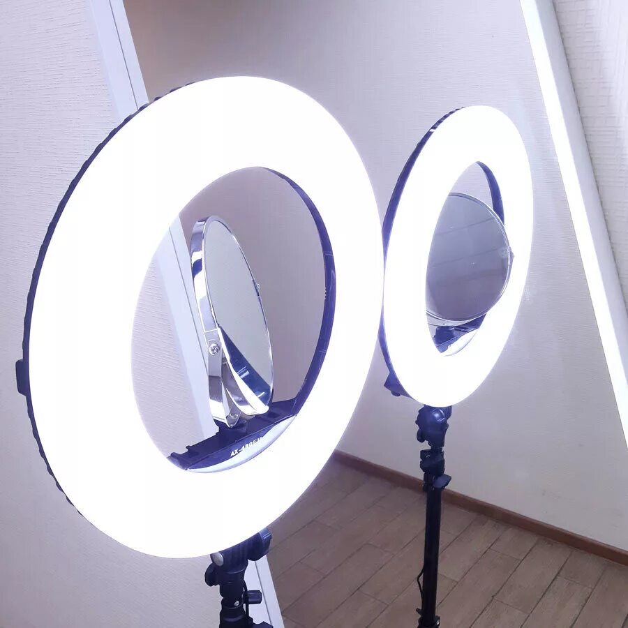 кольцевая лампа м20 + штатив. кольцевая лампа fd 480. большие кольцевые лампы. зеркало для кольцевой лампы, двустороннее, 15 см с креплением в паз. кольцевая лампа 30см.