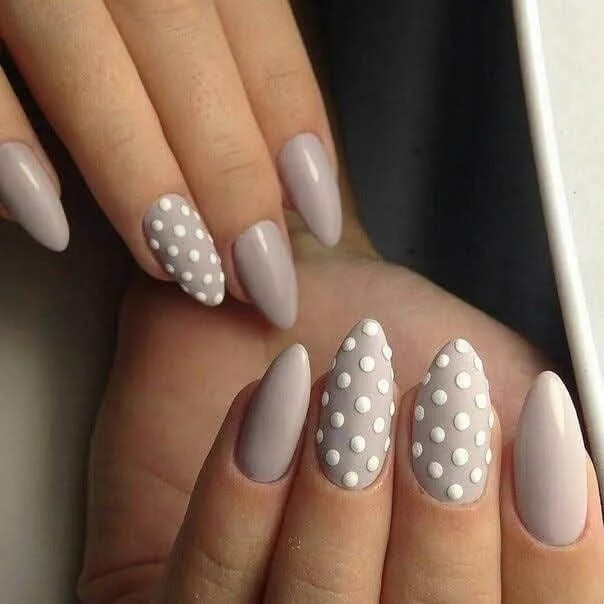 Дизайн ногтей горошки фото Nail art Naglar, Nagelkonst, Skönhet