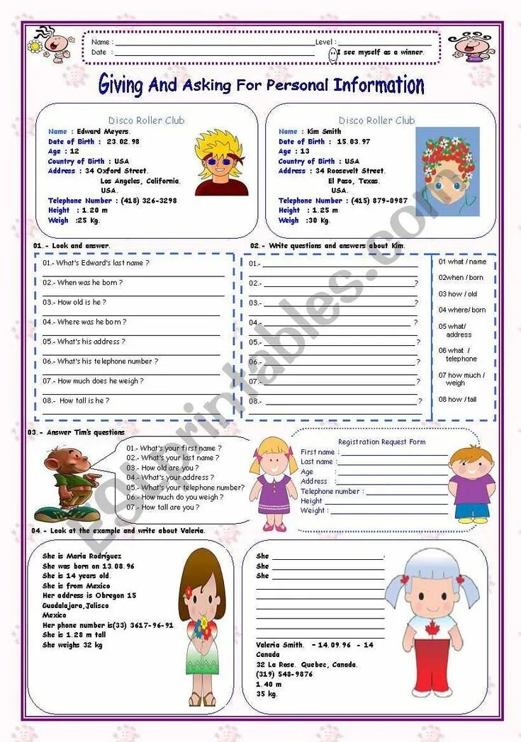 To be for the asking. Asking for and giving personal information. asking personal information worksheets. personal information worksheets. giving personal information worksheets.