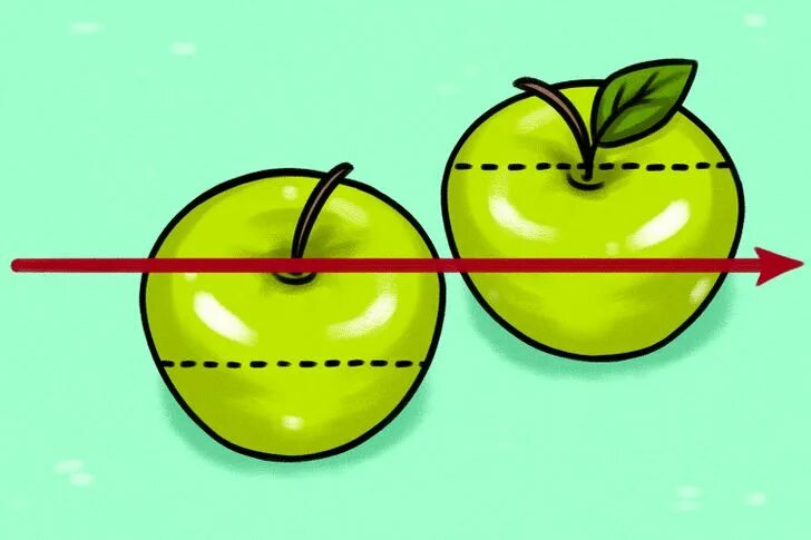 как разделить яблоко на троих