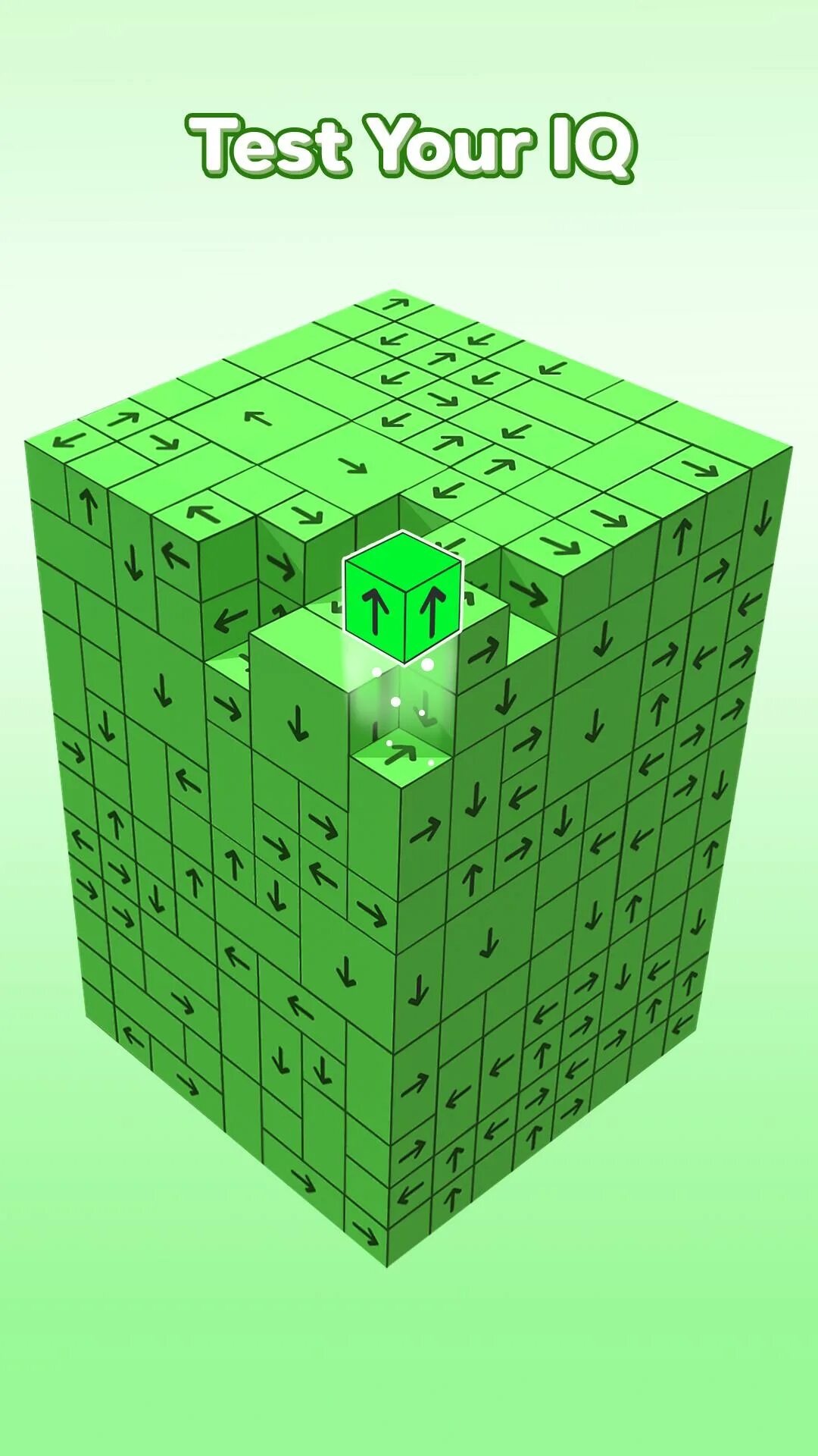Tap to unblock 3d cube away