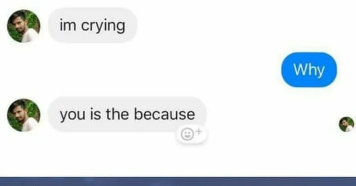 Is because i m. You is the because. why are you crying. im crying мем. because мем.