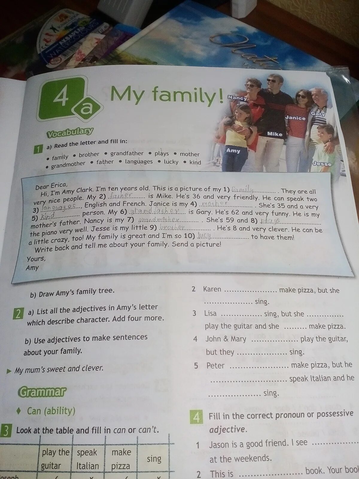 Fill in contest rent. Look at the table and fill in can or can&#039;t 5 класс английский язык. list all the adjectives in amy&#039;s letter which describe character add four more перевод на русский. list all the adjectives in amy&#039;s letter which describe character add four more. clever перевод.