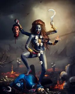 Maa Kali Stepping On Shiva Live-Action Wallpaper. 